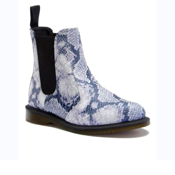 Dr. Martens Womens Flora Asciano Snake Print Chelsea Boot Sz 6 - Picture 1 of 12